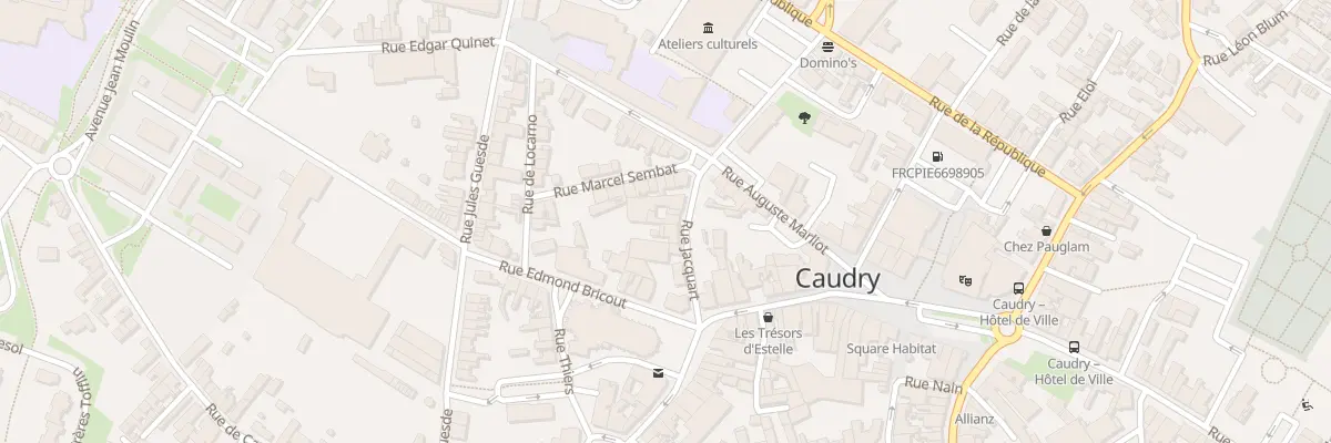 Plan du 9 Rue Jacquard à Caudry