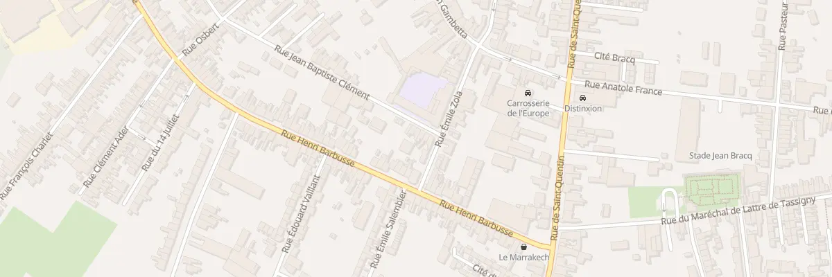 Plan du 5 Rue Jean-baptiste Clément à Caudry