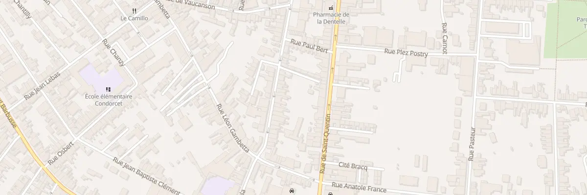 Plan du 93 Rue de la Paix à Caudry