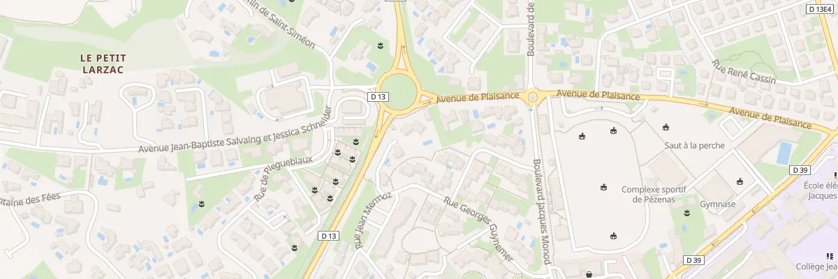 Plan du 9 Av de Plaisance à Pézenas