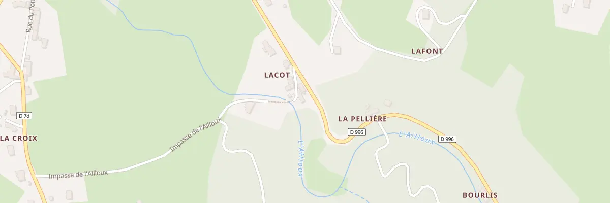 Plan du 14 Lacot à Sugères