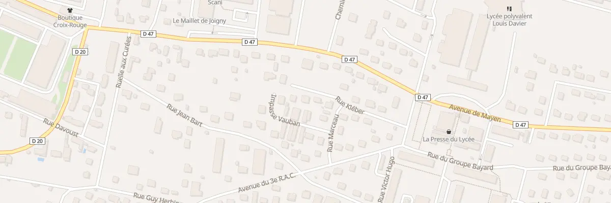 Plan du 13 Rue Kléber à Joigny