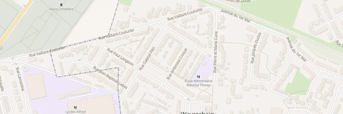 Plan du 12 Rue Ambroise Croizat à Wavrechain-sous-Denain