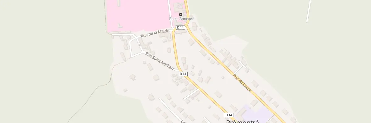 Plan du 9001 Rue Eugène Potelet à Prémontré