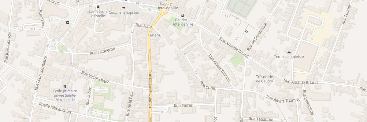 Plan du 20 Rue Curie à Caudry