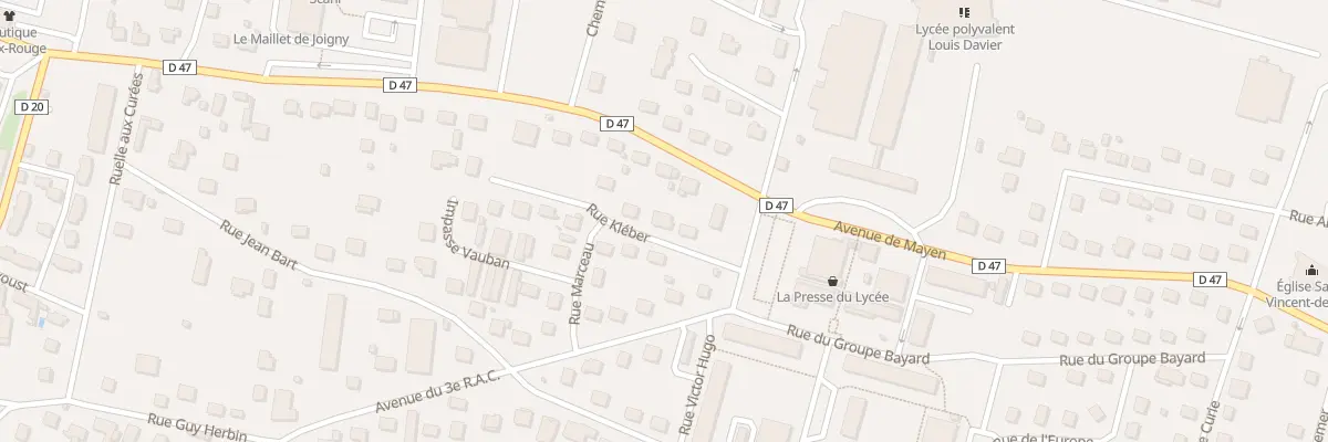 Plan du 4 Rue Kléber à Joigny