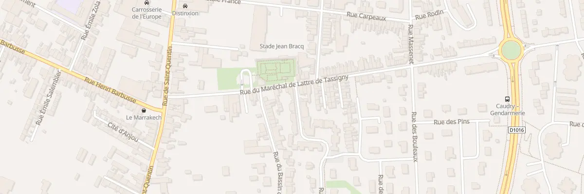 Plan du 20T Rue Mal Delattre de Tassigny à Caudry