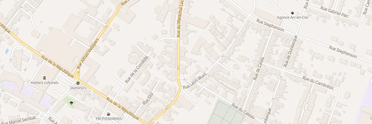 Plan du 64 Rue du Mal Leclerc à Caudry