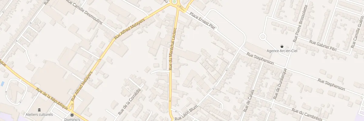 Plan du 74 Rue du Mal Leclerc à Caudry