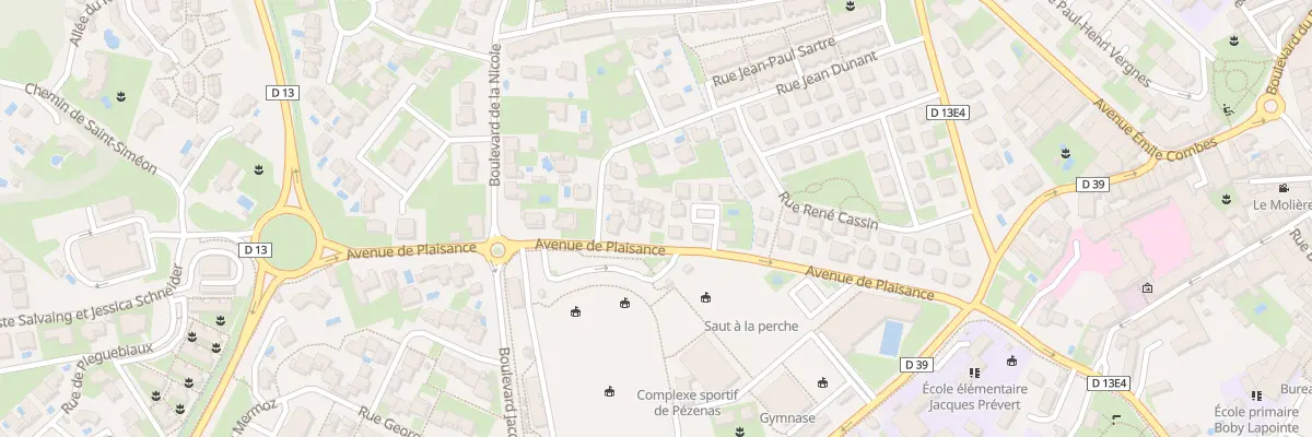 Plan du 26 Av de Plaisance à Pézenas