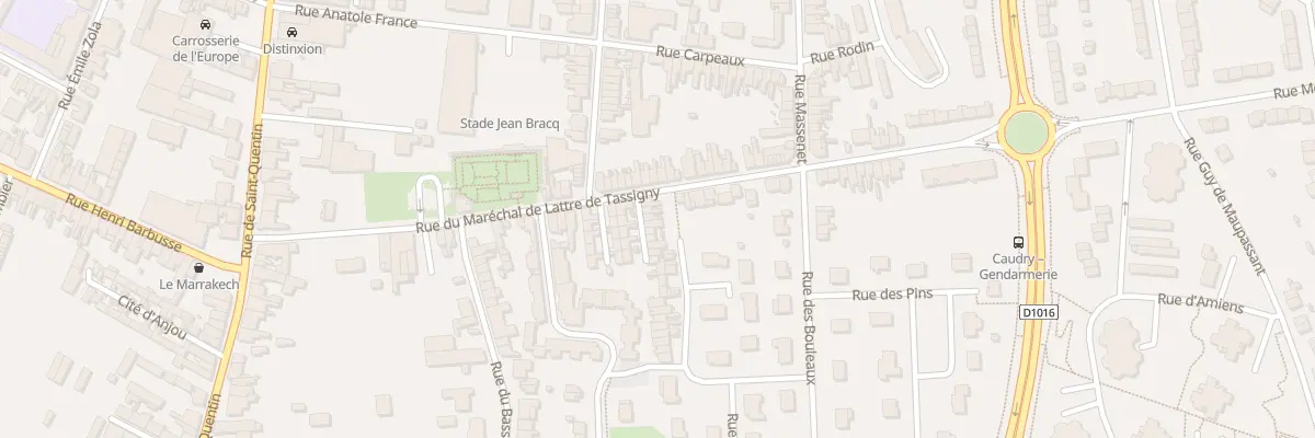 Plan du 36T Rue Mal Delattre de Tassigny à Caudry