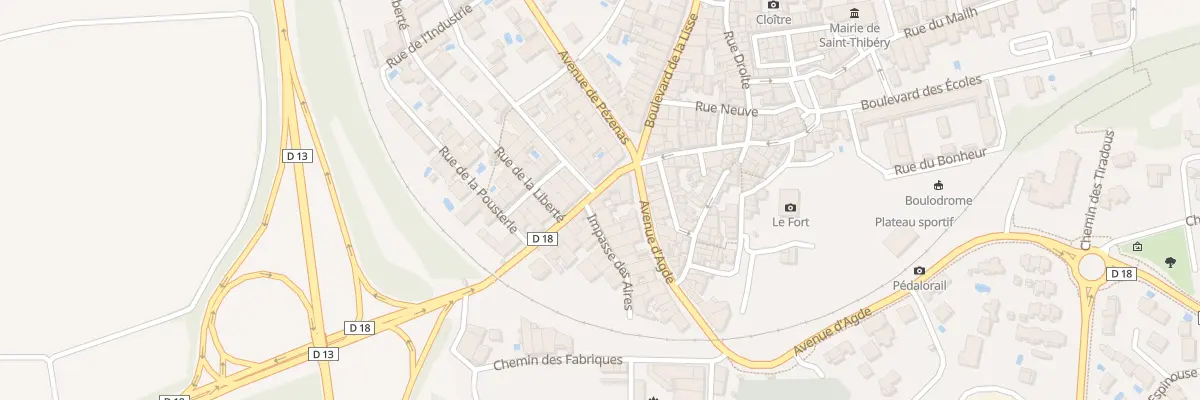 Plan du 5 Av de Beziers à Saint-Thibéry