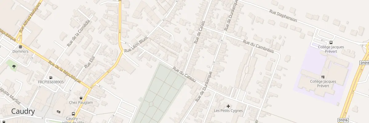 Plan du 5 Rue de Calais à Caudry