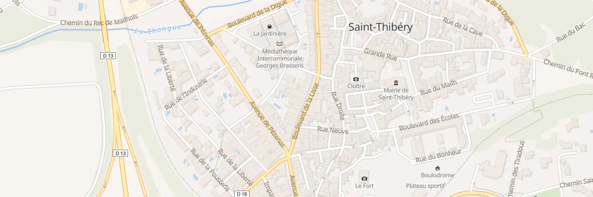 Plan du 15 Bd de la Lisse à Saint-Thibéry