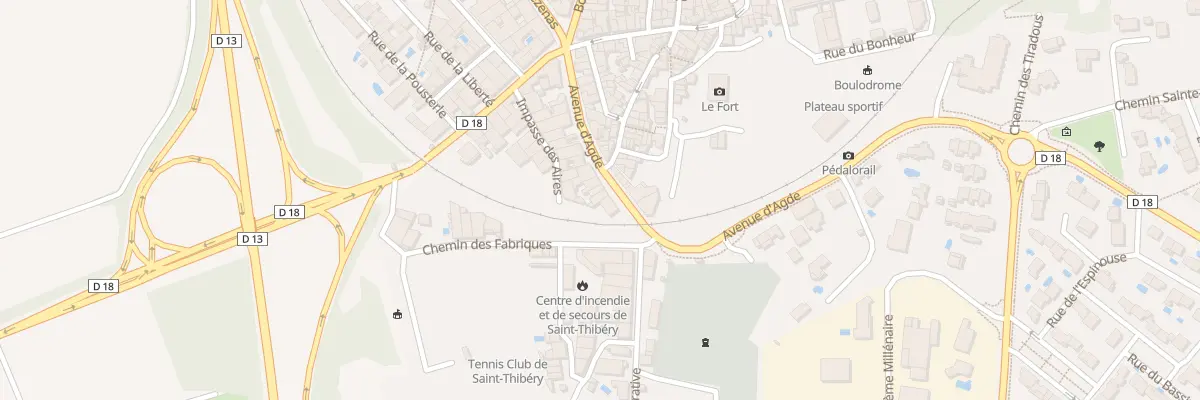 Plan du 22 Av d’Agde à Saint-Thibéry