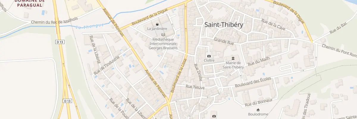 Plan du 21 Bd de la Lisse à Saint-Thibéry