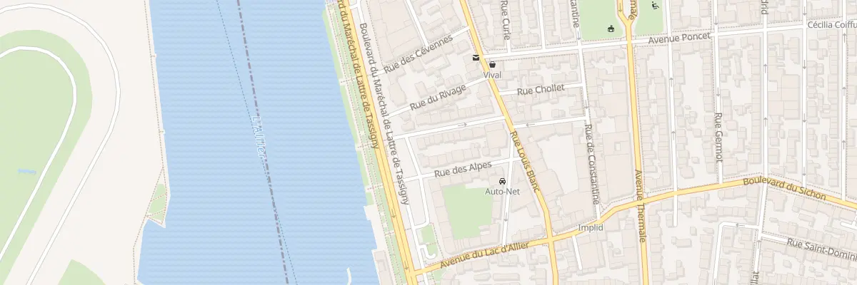 Plan du 6 Rue des Pyrénées à Vichy