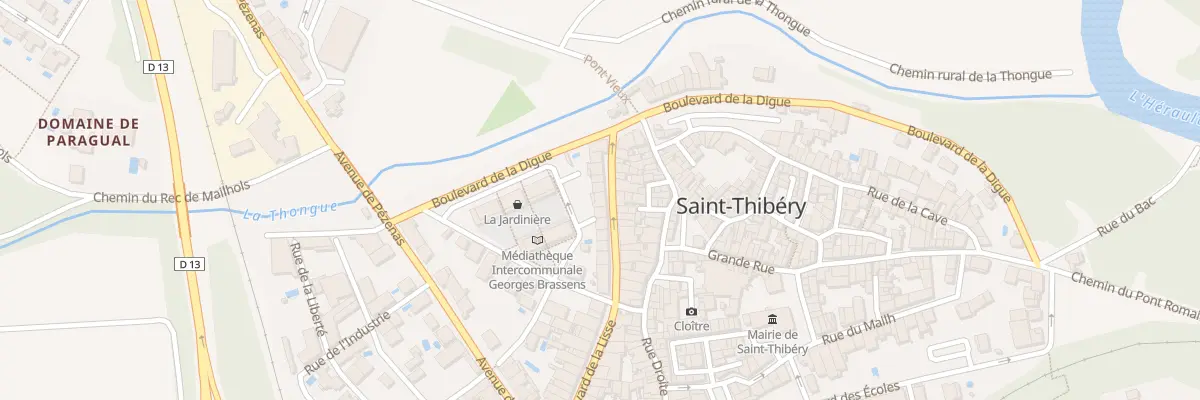 Plan du 37 Bd de la Lisse à Saint-Thibéry