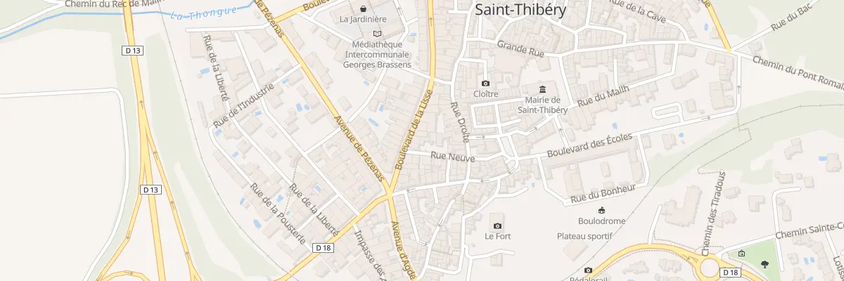 Plan du 14 Bd de la Lisse à Saint-Thibéry