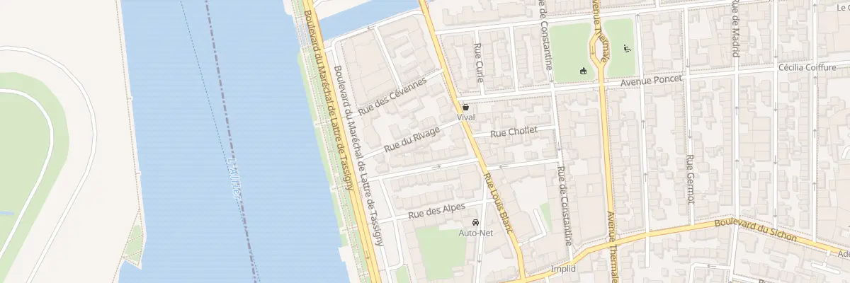 Plan du 16 Rue du Rivage à Vichy