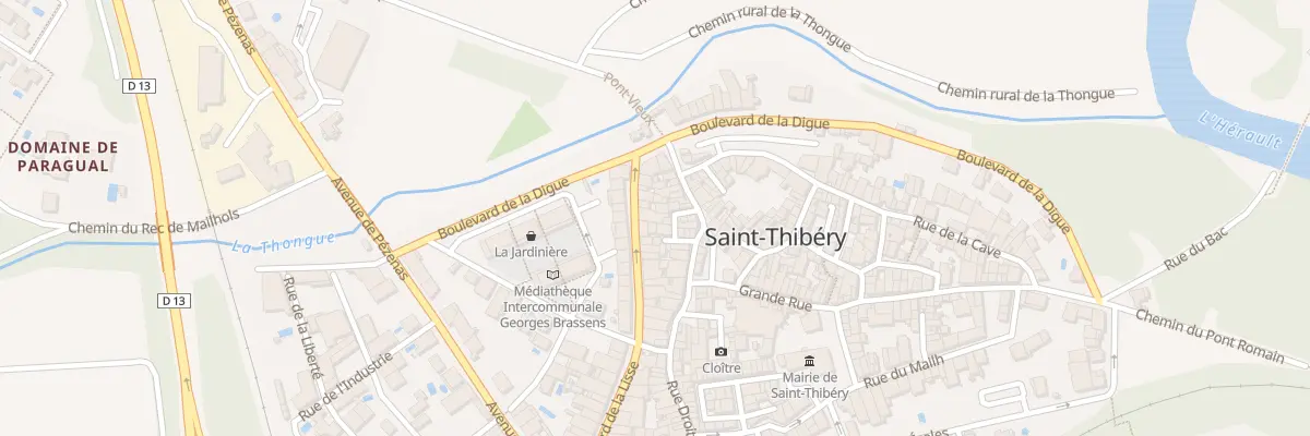Plan du 40 Bd de la Lisse à Saint-Thibéry