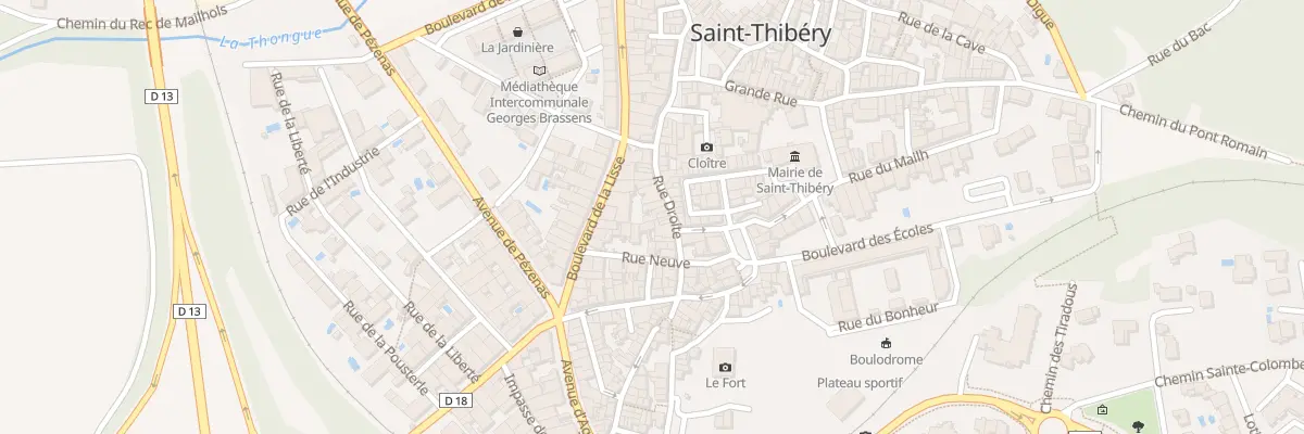 Plan du 20 Rue Droite à Saint-Thibéry
