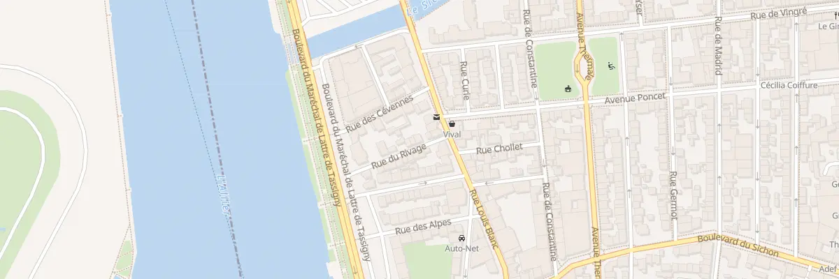 Plan du 13 Rue du Rivage à Vichy