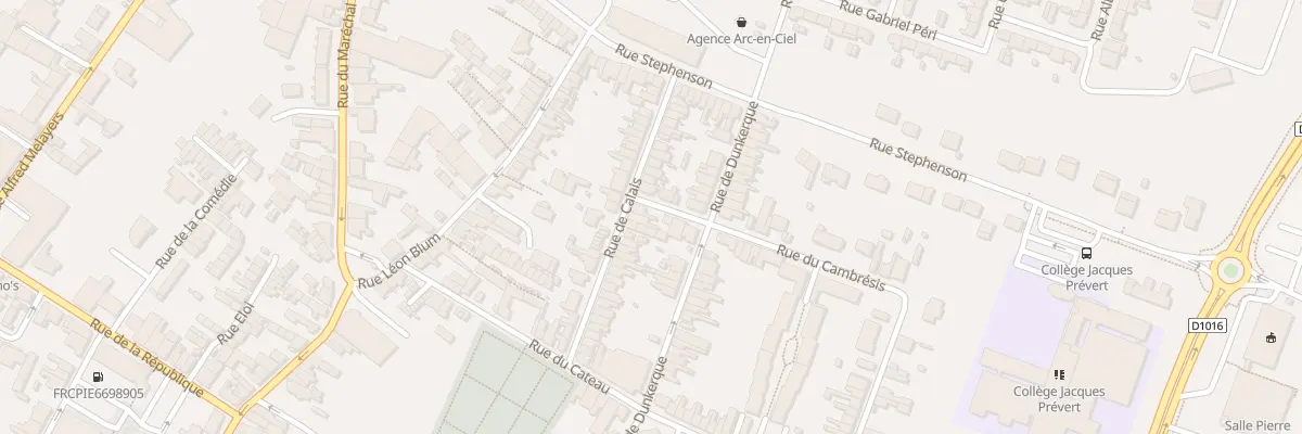 Plan du 36 Rue de Calais à Caudry