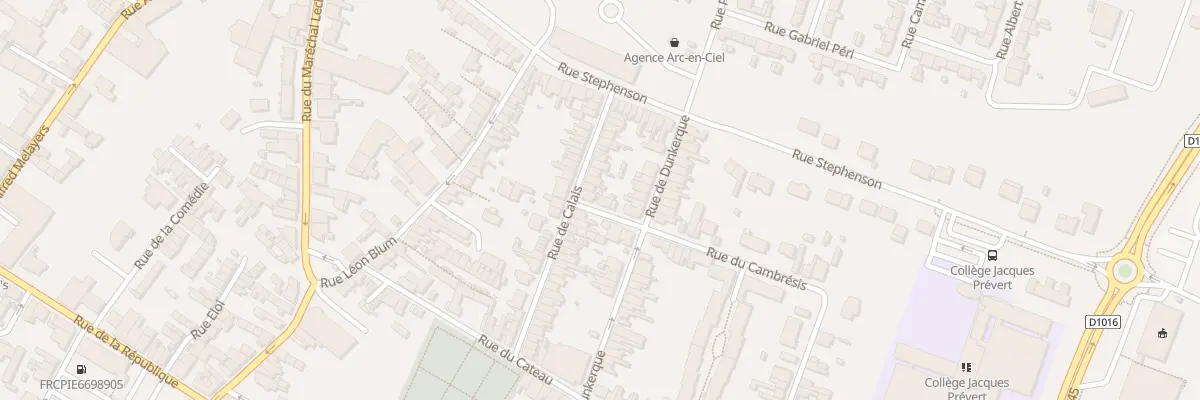 Plan du 38 Rue de Calais à Caudry