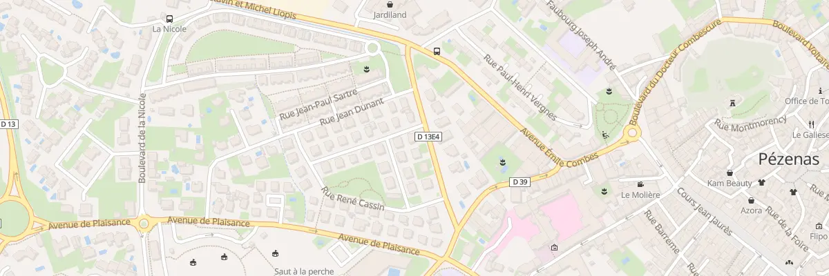 Plan du 4 Av du 8 Mai à Pézenas