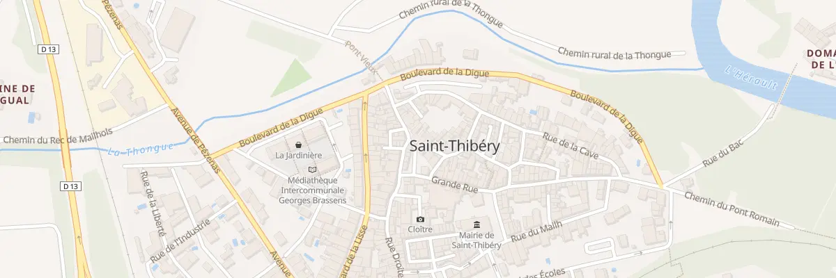 Plan du 2 Rue Porte de Pezenas à Saint-Thibéry