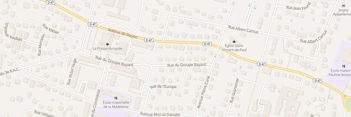 Plan du 10 Rue du Groupe Bayard à Joigny
