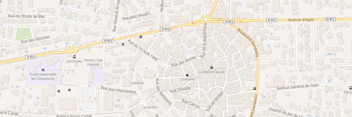 Plan du 11 Rue du 19 Aout 1944 à Vias