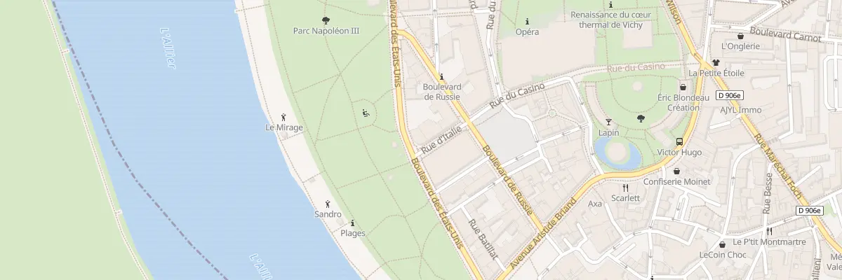 Plan du 86 Bd des Etats-Unis à Vichy