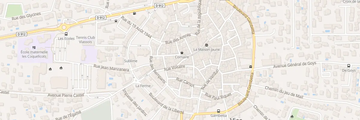Plan du 5 Rue Emile Zola à Vias