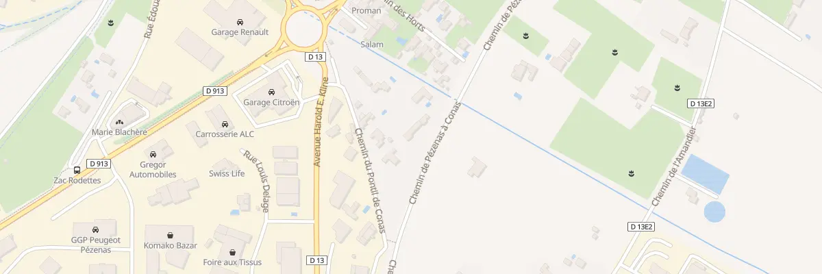 Plan du 7 Che de Conas à Pézenas