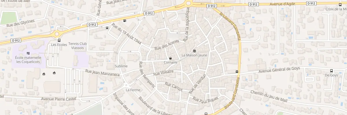 Plan du 1 Rue General Leclerc à Vias