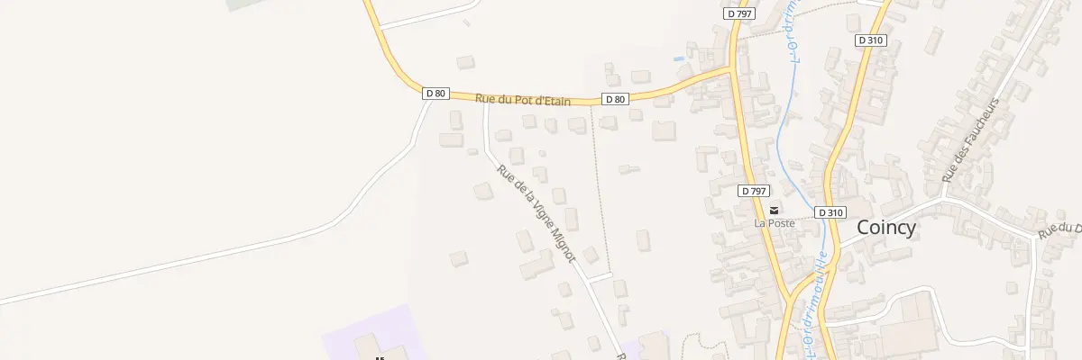Plan du 3 Rue de la Vigne Mignot à Coincy