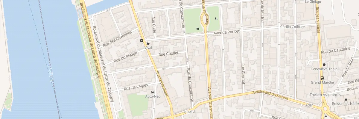 Plan du 16 Rue Chollet à Vichy