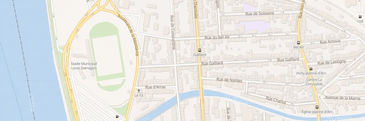 Plan du 15 Rue Gaillard à Vichy