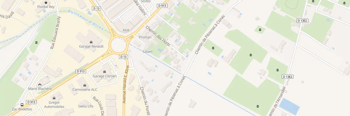 Plan du 12 Che des Horts à Pézenas