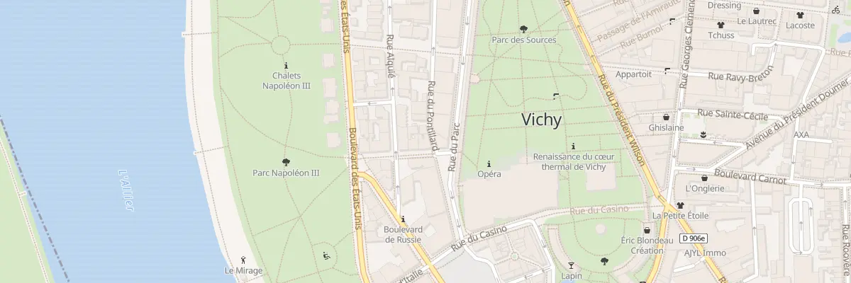 Plan du 9 Rue de Belgique à Vichy