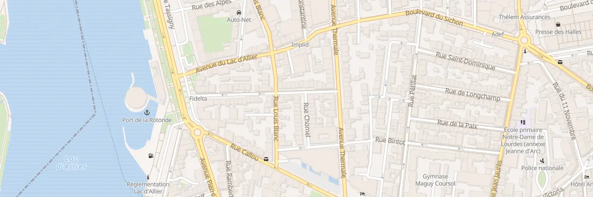 Plan du 21 Rue Chomel à Vichy
