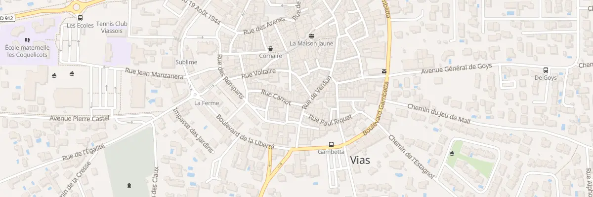 Plan du 5 Rue Carnot à Vias