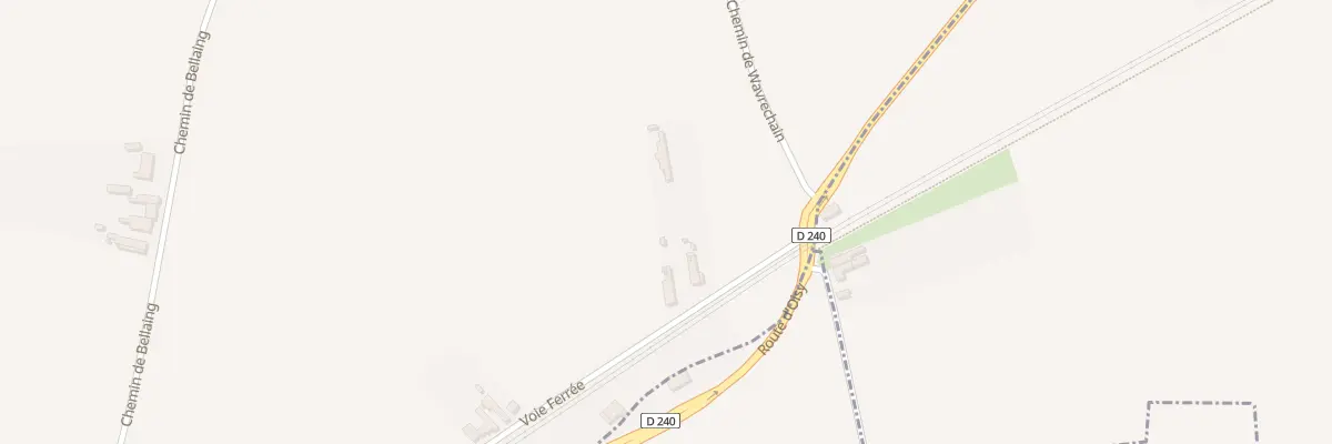 Plan du 545 Chem de Bellaing Voie Ferree à Denain