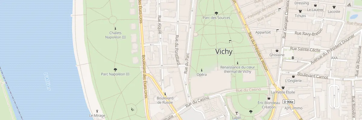Plan du 7 Rue du Parc à Vichy