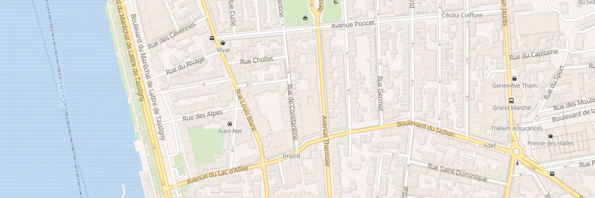 Plan du 10 Rue de Constantine à Vichy