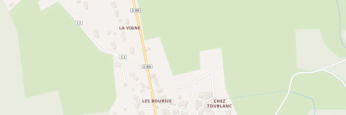 Plan du 22 Rue des Cadoules Rd 309 à Bort-l’Étang
