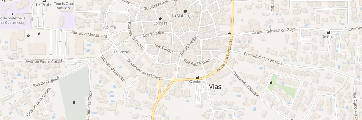 Plan du 1 Rue Paul Riquet à Vias