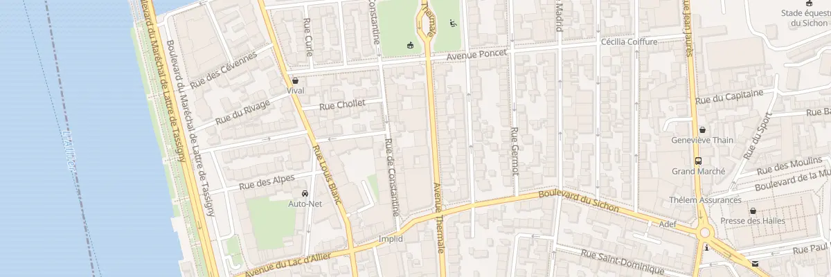 Plan du 55 Av Thermale à Vichy